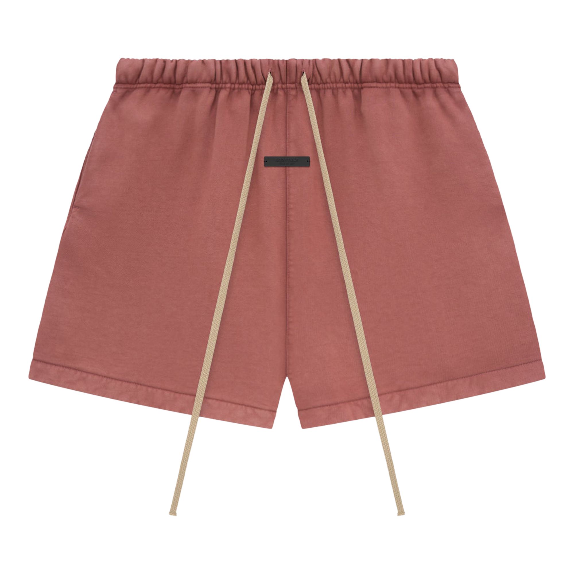 Pre-owned Essentials Fear Of God Heavy Fleece Soccer Short 'crimson' In Red