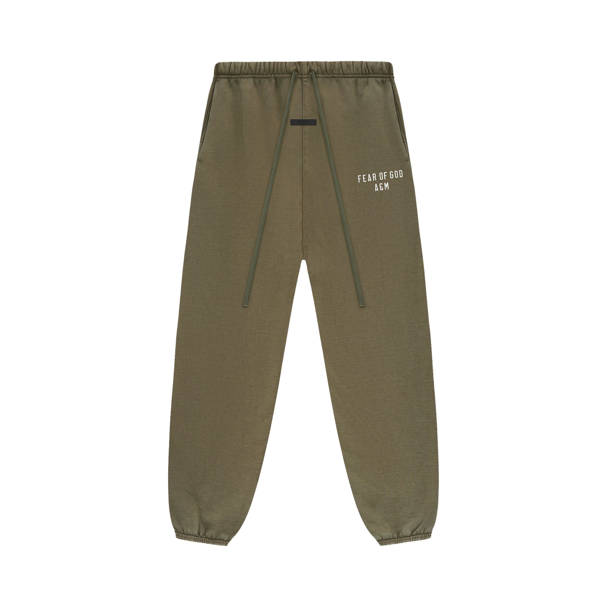 Pre-owned Essentials Fear Of God  Heavy Fleece Sweatpant 'military' | Green | Women's Size M