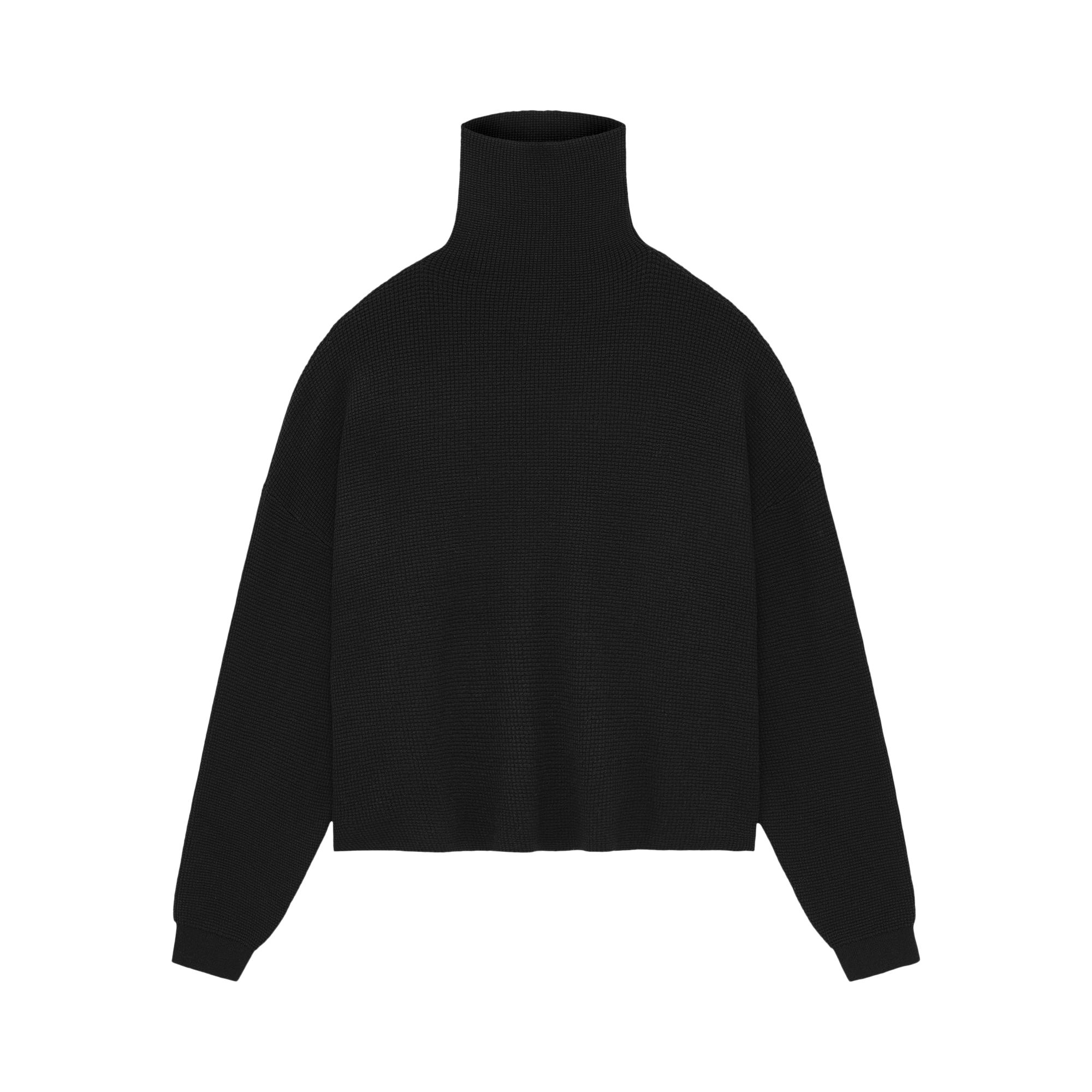 Pre-owned Essentials Fear Of God Waffle Turtleneck 'black' | Women's Size M