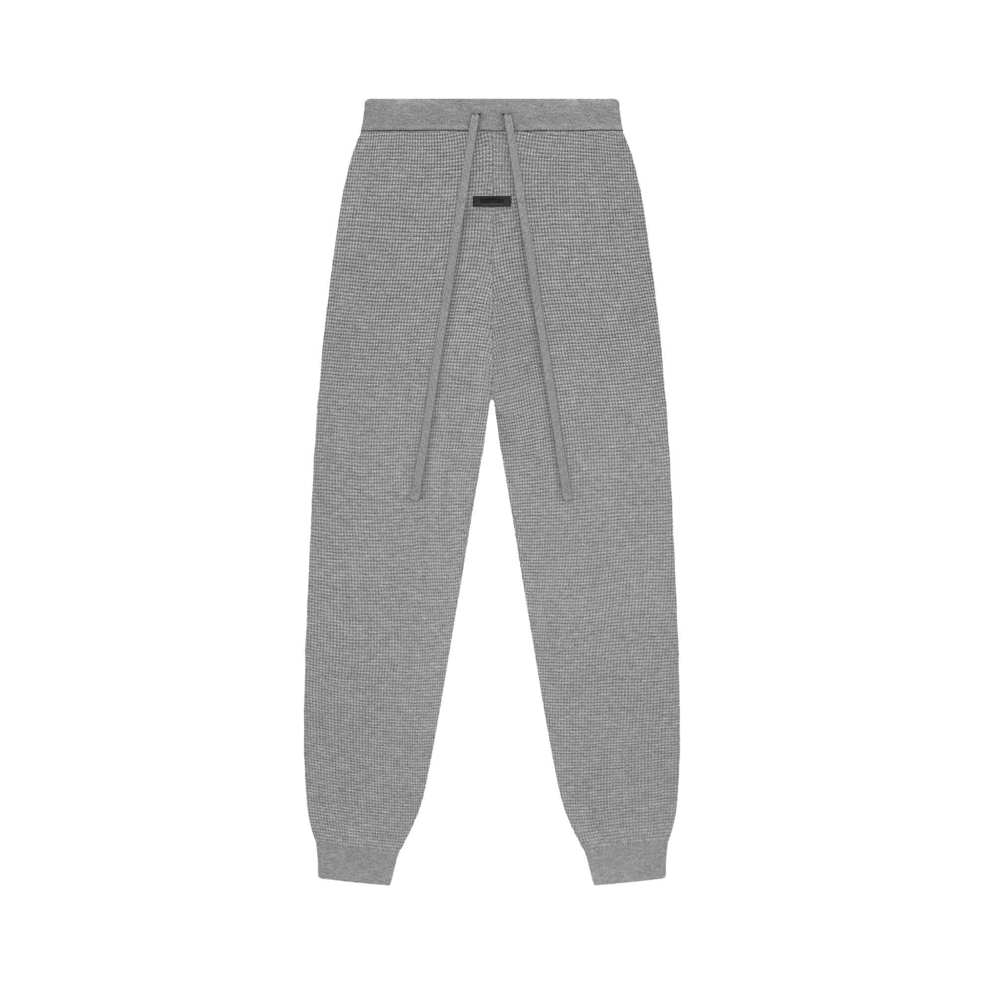 Pre-owned Essentials Fear Of God  Waffle Fitted Sweatpant 'dark Heather' | Grey | Women's Size L