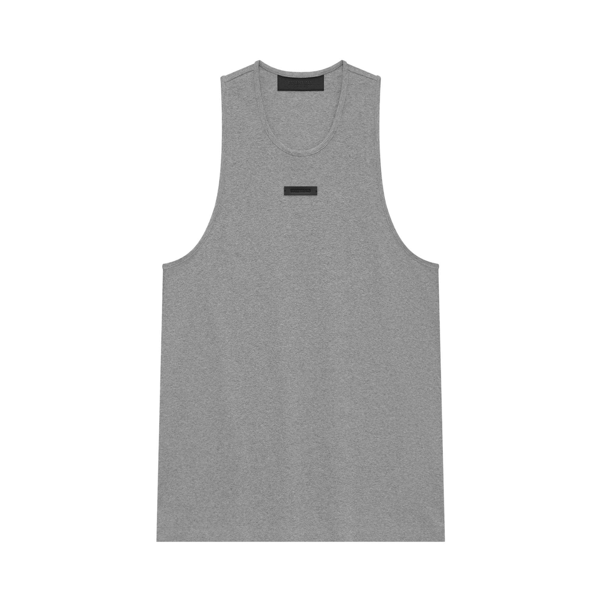 Pre-owned Essentials Fear Of God  Ribbed Tank 'dark Heather'
