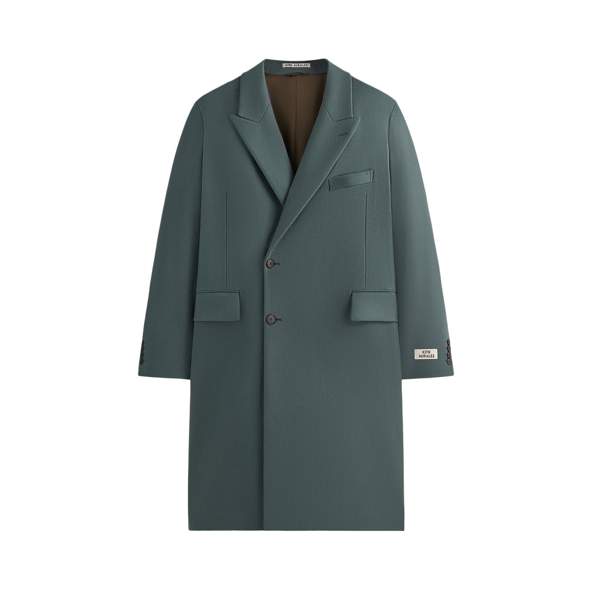 Pre-owned Kith 101 For Auralee Melton Chesterfield Coat 'balsam Green' | Men's Size M