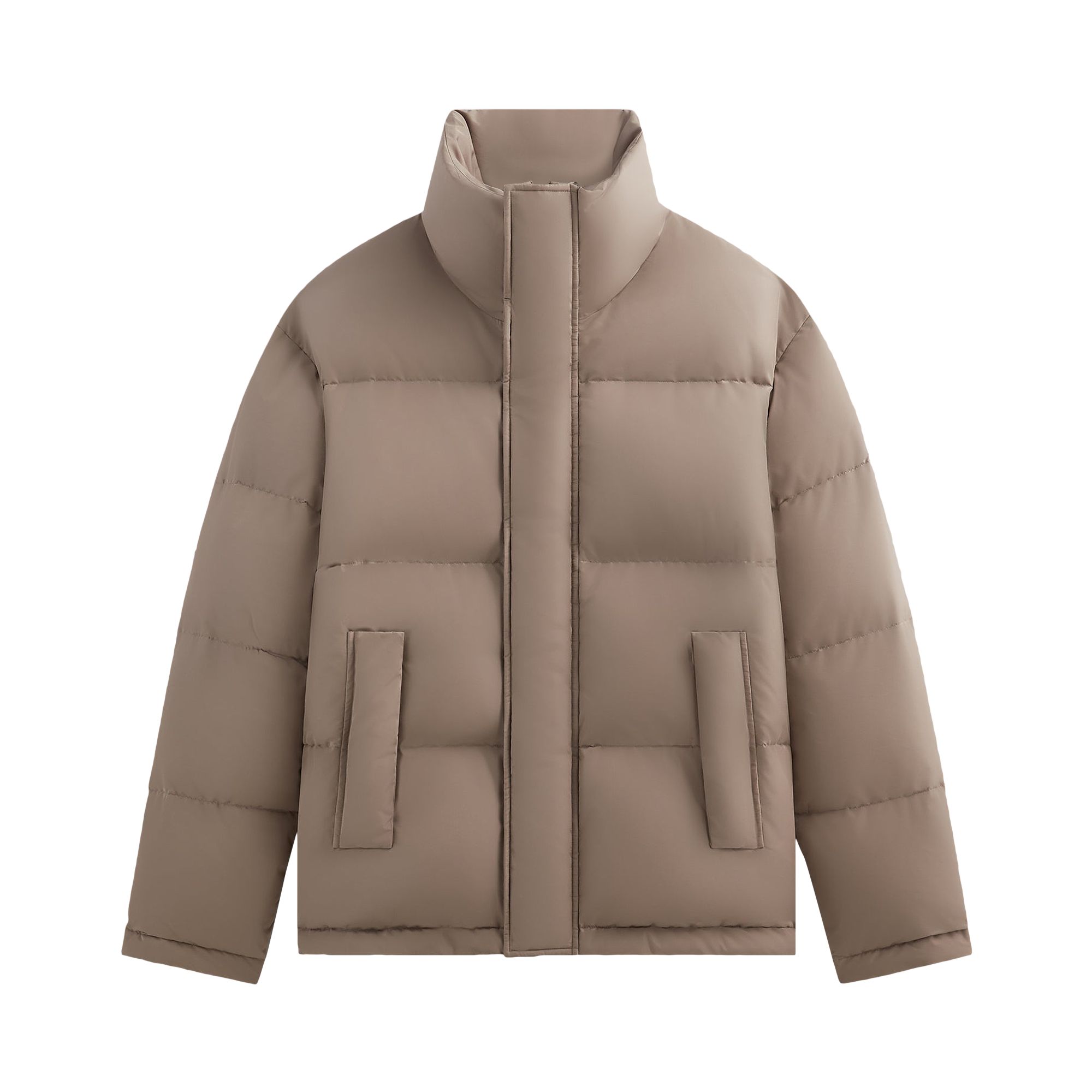 Pre-owned Kith 101 For Auralee Finx Polyester Chambray Down Coat 'moon Rock' In Brown