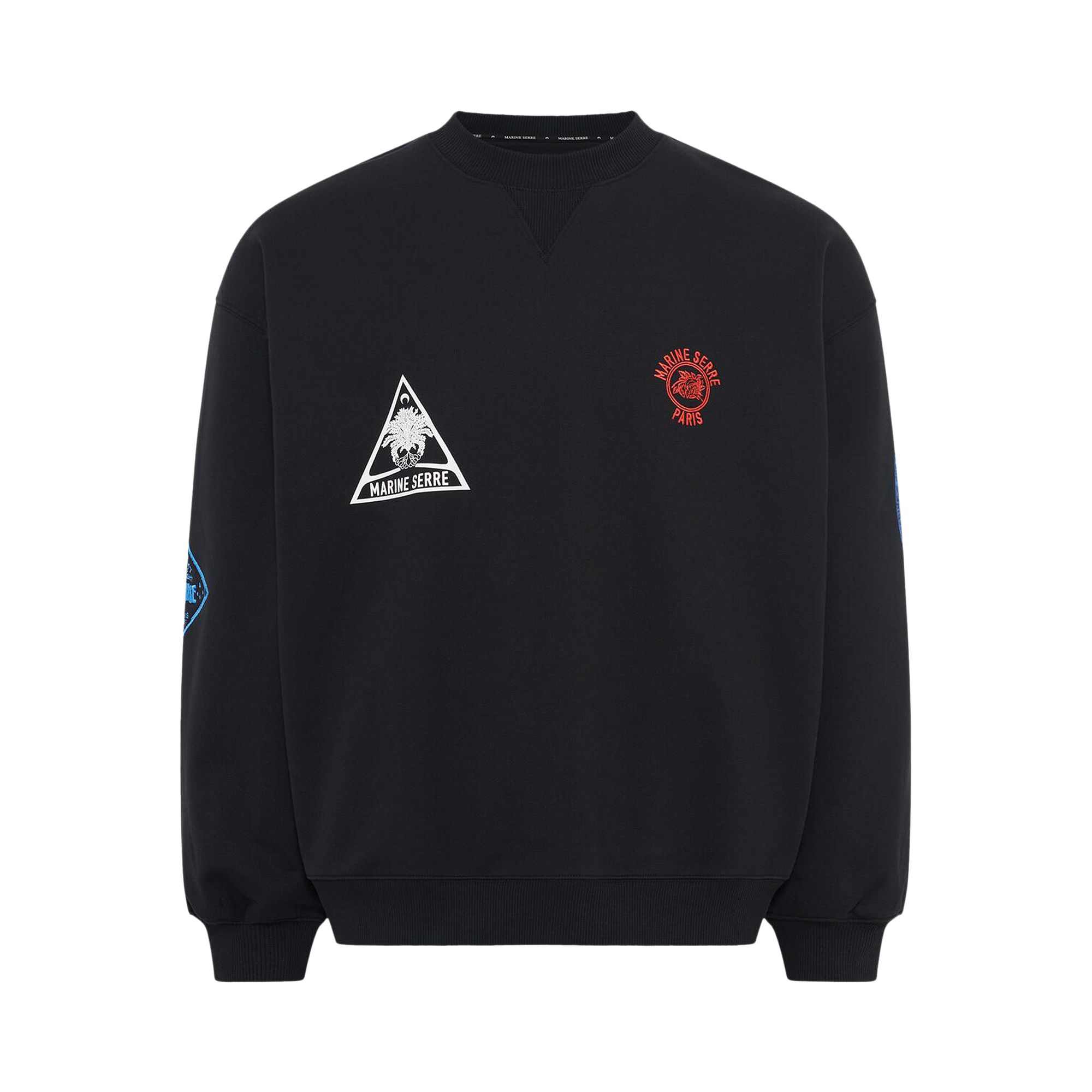 Pre-owned Marine Serre Souvenir Fleece Oversized Sweatshirt 'black'