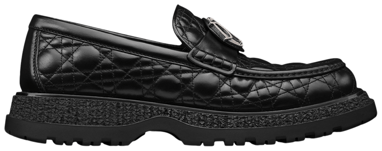 Dior Buffalo Loafer Cannage Leather   Black