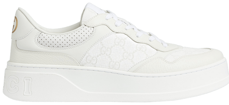Gucci GG Canvas Trainer White Grey
