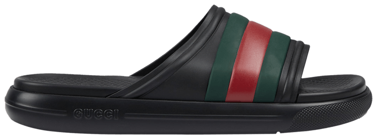 Gucci Web Slide Sandal Black Green Red