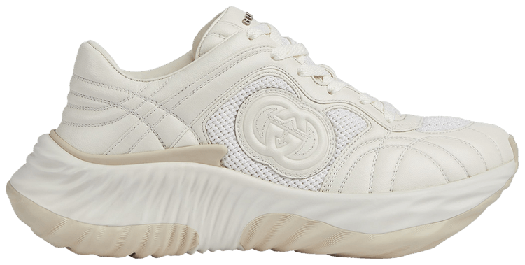 Gucci Wmns Ripple Sneaker White Light Gold Metallic