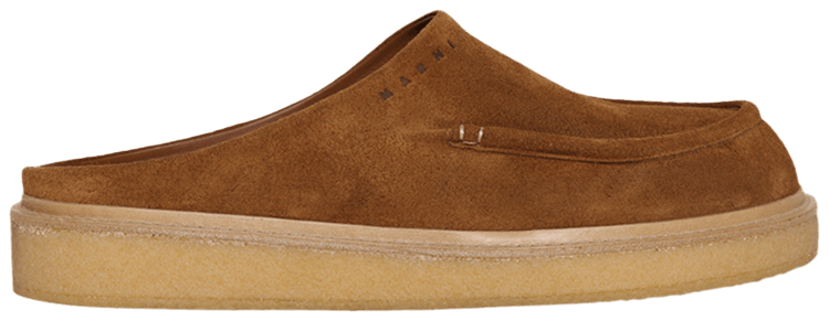 Marni Suede Sabot Gold Brown