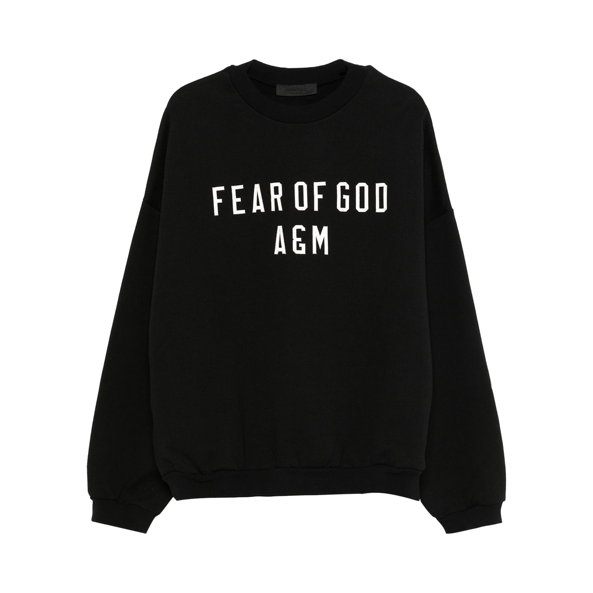 Pre-owned Essentials Fear Of God  Heavy Fleece Crewneck 'black' | Men's Size M