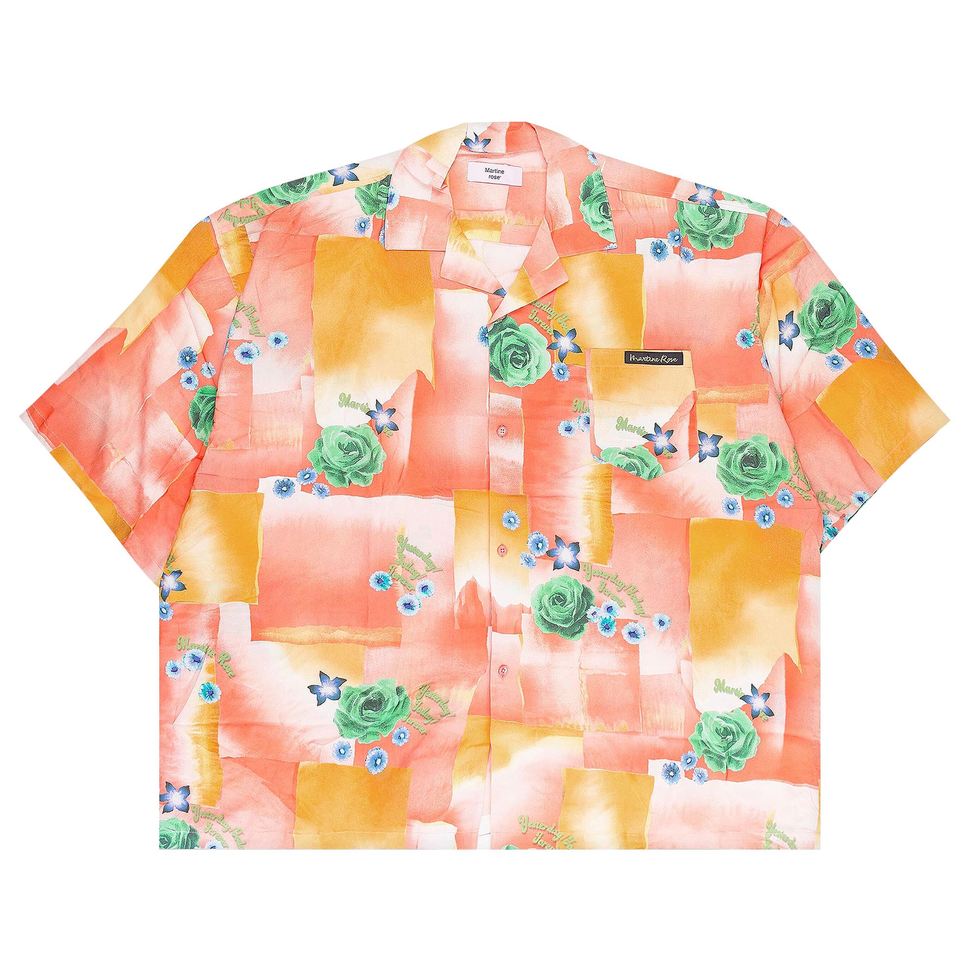 Pre-owned Martine Rose Boxy Hawaiian Shirt 'pink' | Men's Size Xs