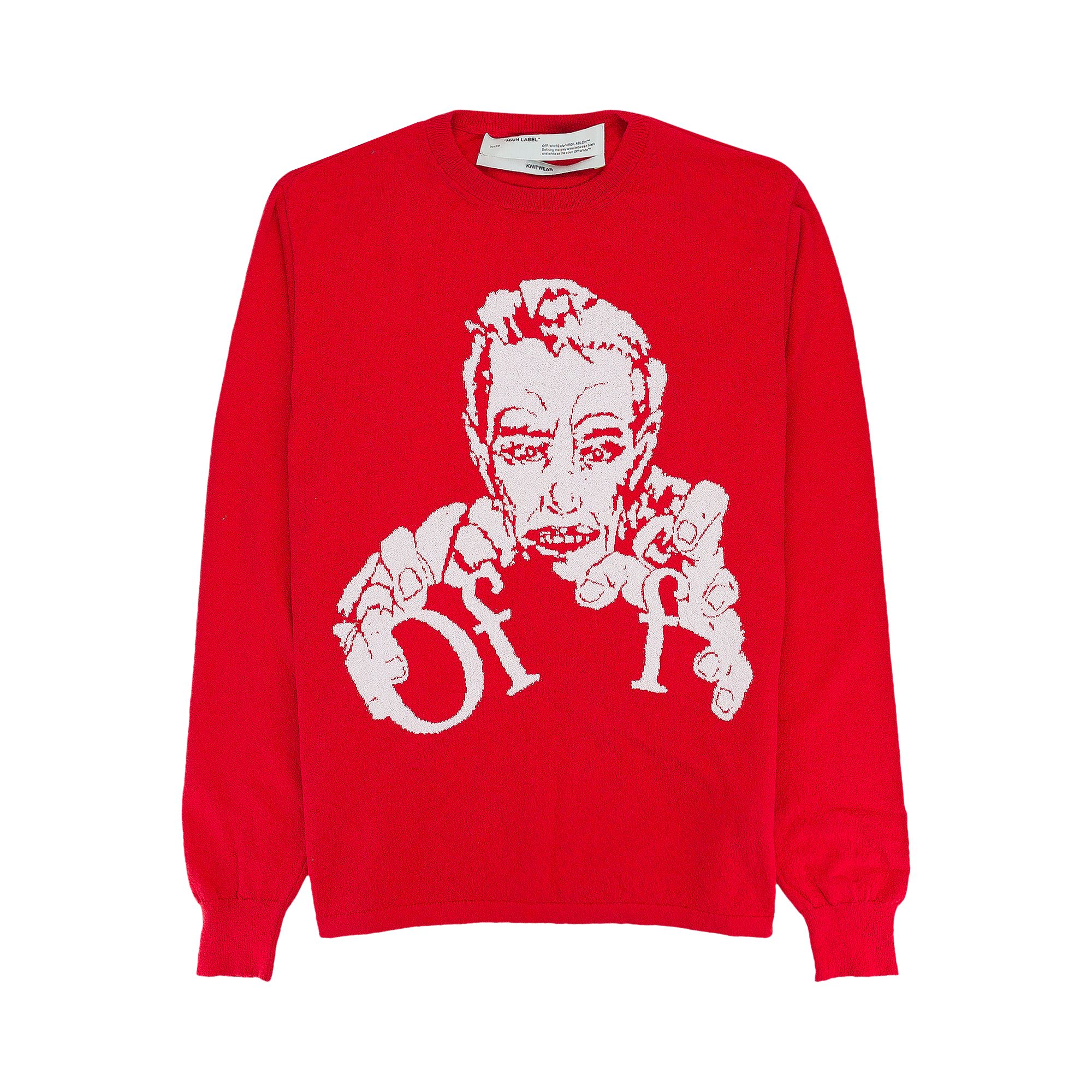 Pre-owned Off-white Graphic Long-sleeve T-shirt 'red/white' | Men's Size S
