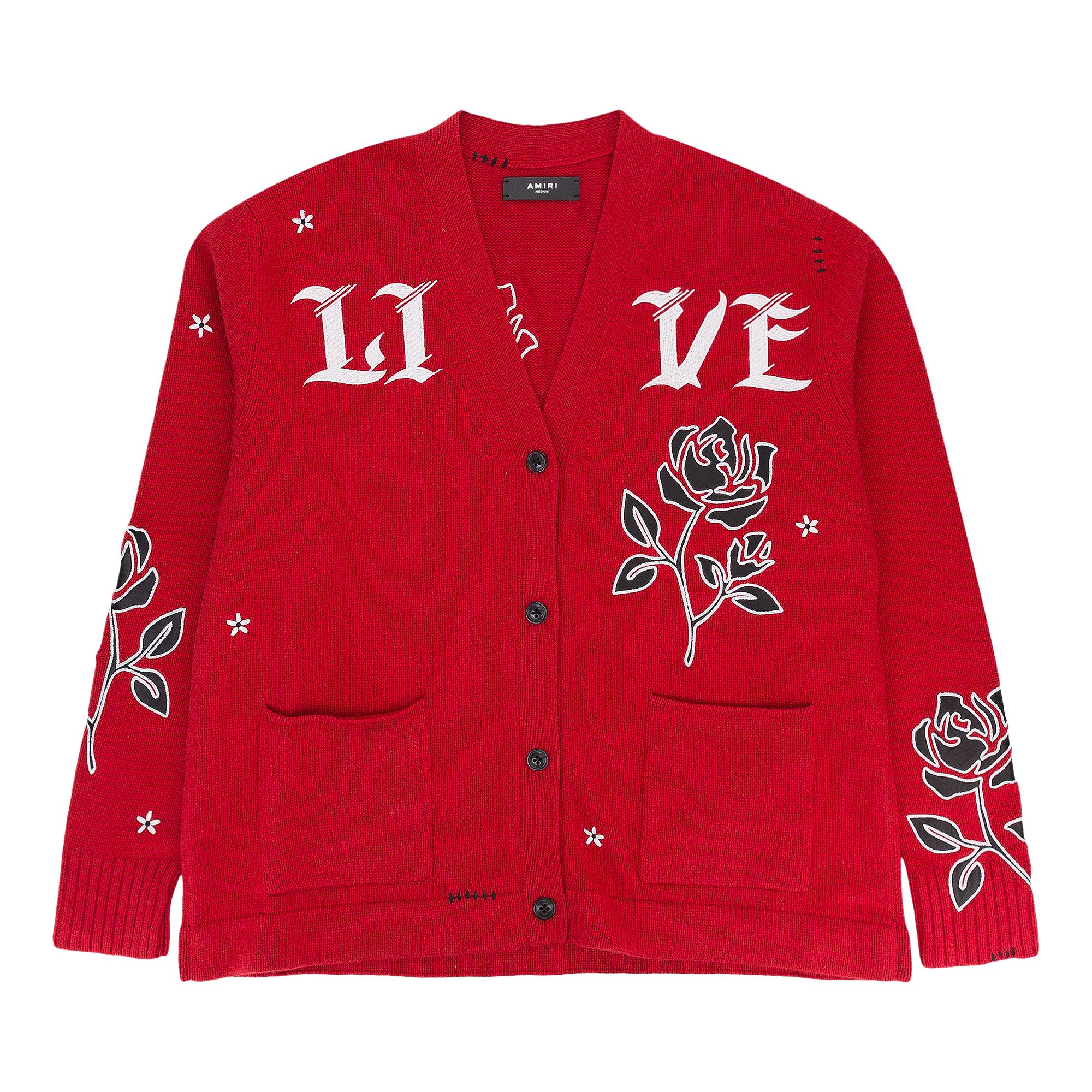 Pre-owned Amiri Cashmere Blend Cardigan Sweater 'red' | Men's Size S