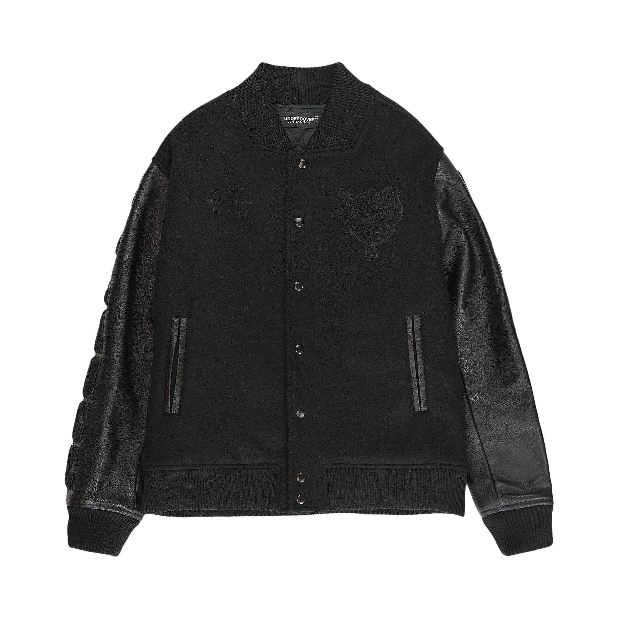 Pre-owned Undercover Wolf Rose Varsity Jacket 'black' | Men's Size 3
