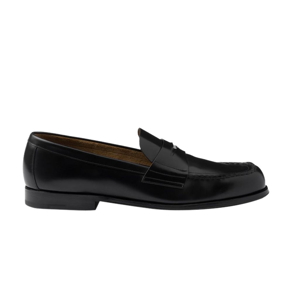 Prada Brushed Leather Loafer 'Black' | Men's Size 9.5 - 2DB201-055-F0002