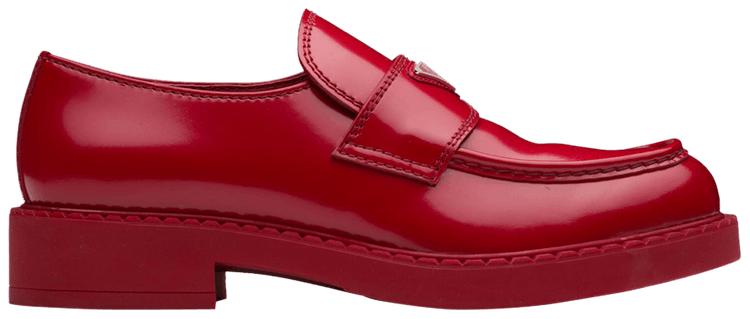 Prada Chocolate Loafer Scarlet