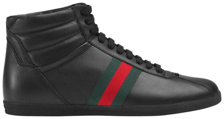 Gucci Leather Web High Black