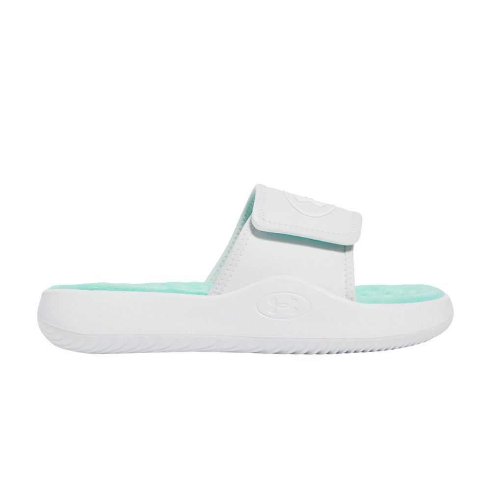 Pre-owned Under Armour Wmns Ignite Pro 8 Slide 'distant Grey Comet Green' | White | Women's Size 7