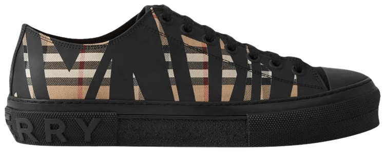 Burberry Check Sneakers Black Archive Beige