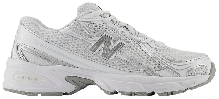New Balance 740 Big Kid Wide White Silver Metallic