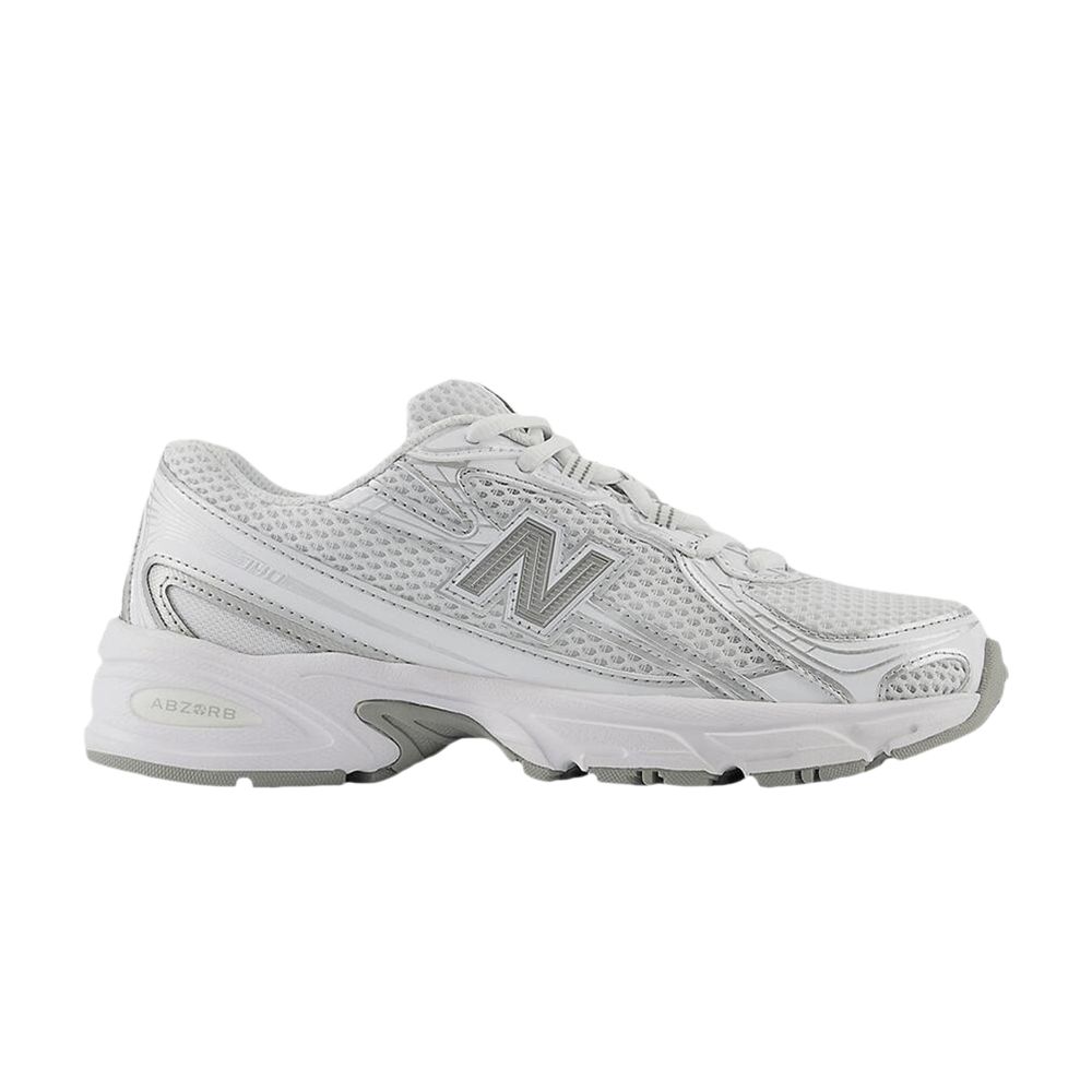 Pre-owned New Balance 740 Big Kid Wide 'white Silver Metallic' | Kid's Size 3.5