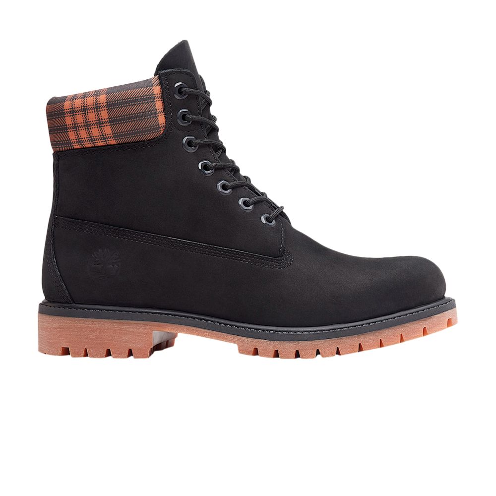 Pre-owned Timberland Heritage 6 Inch Waterproof Boot 'plaid - Black Orange' | Men's Size 12