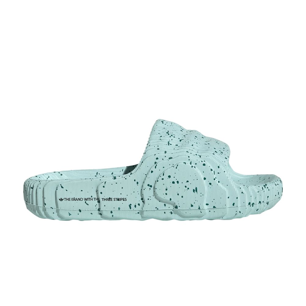 Pre-owned Adidas Originals Adidas Wmns Adilette 22 Slide 'semi Flash Aqua Speckled' | Teal | Women's Size 6