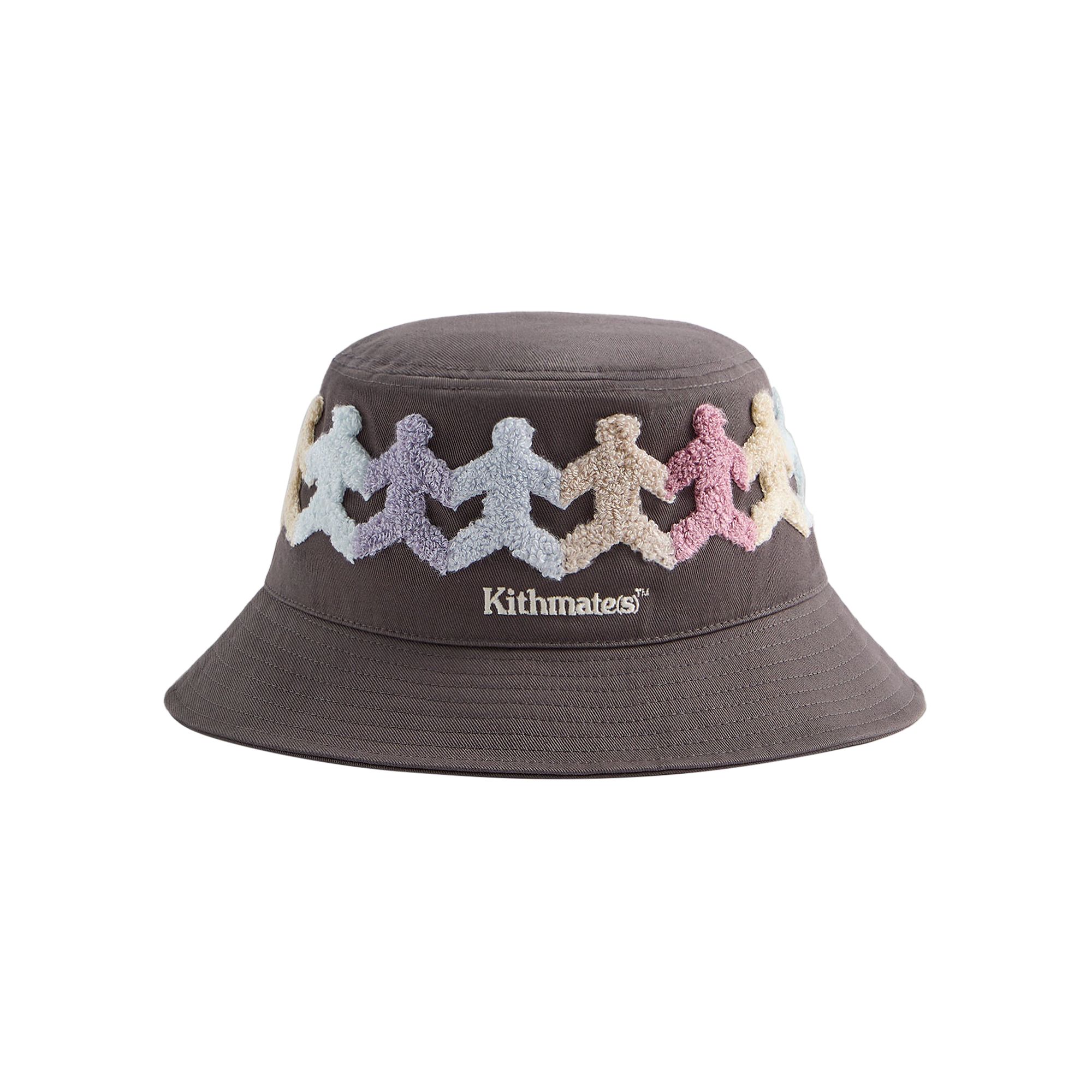 Pre-owned Kith For Roommate Studio Dawson Bucket Hat 'battleship' | Grey | Men's Size Onesize In Gray