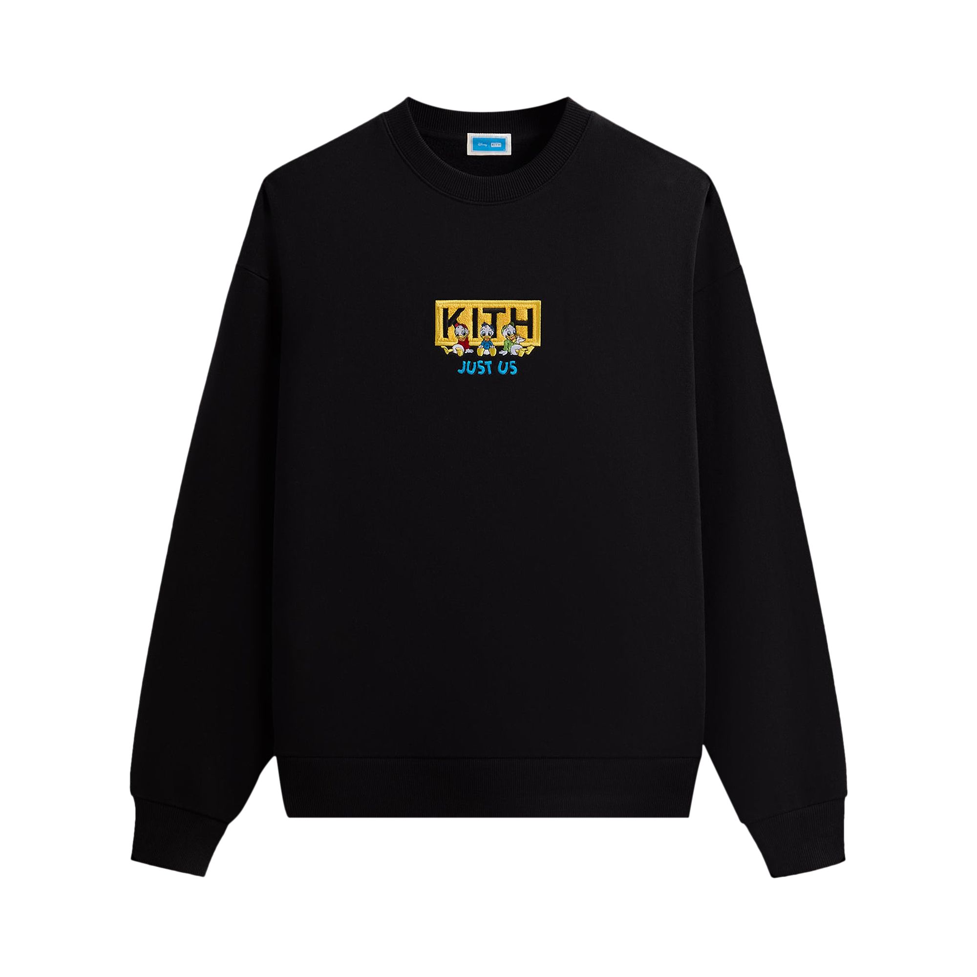 Pre-owned Kith For Disney Donald Duck Triplets Vintage Nelson Crewneck 'black' | Men's Size Xl