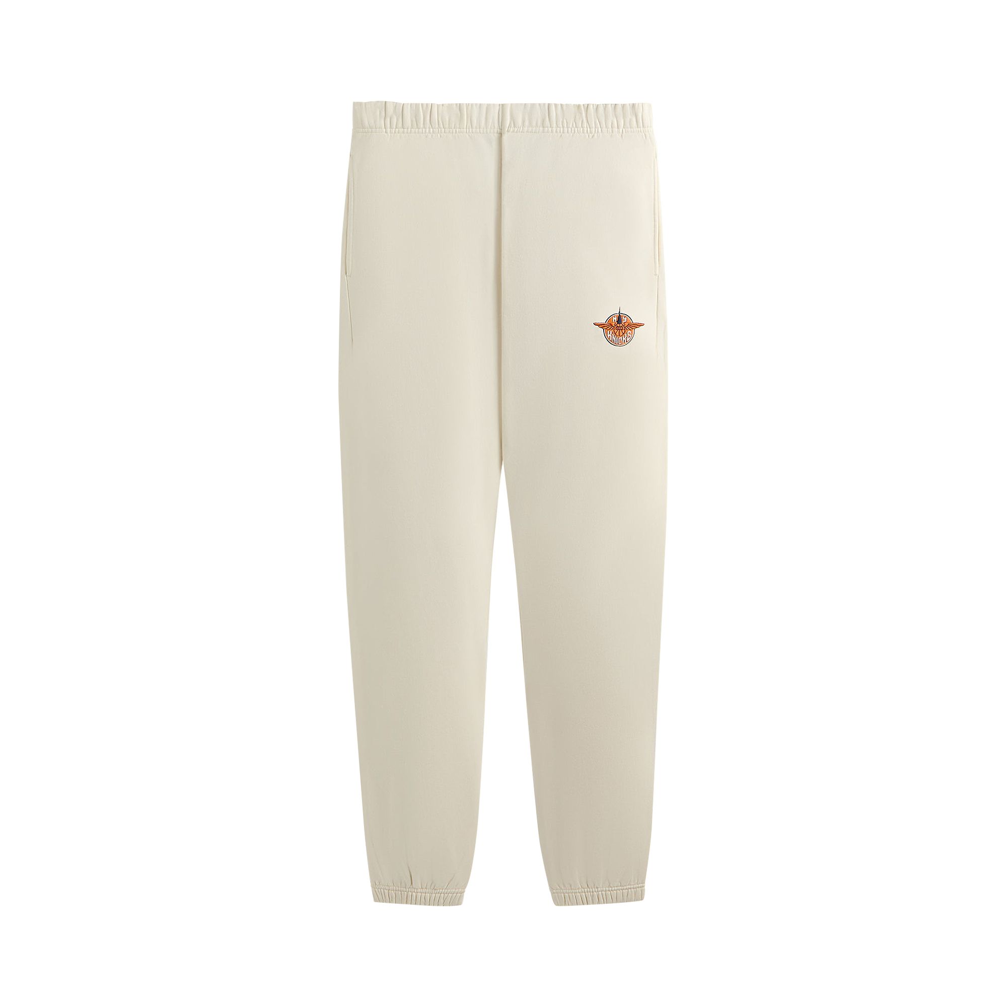 Pre-owned Kith For The New York Knicks Wingman Vintage Nelson Sweatpant 'sandrift' | Cream | Men's Size Xl In White