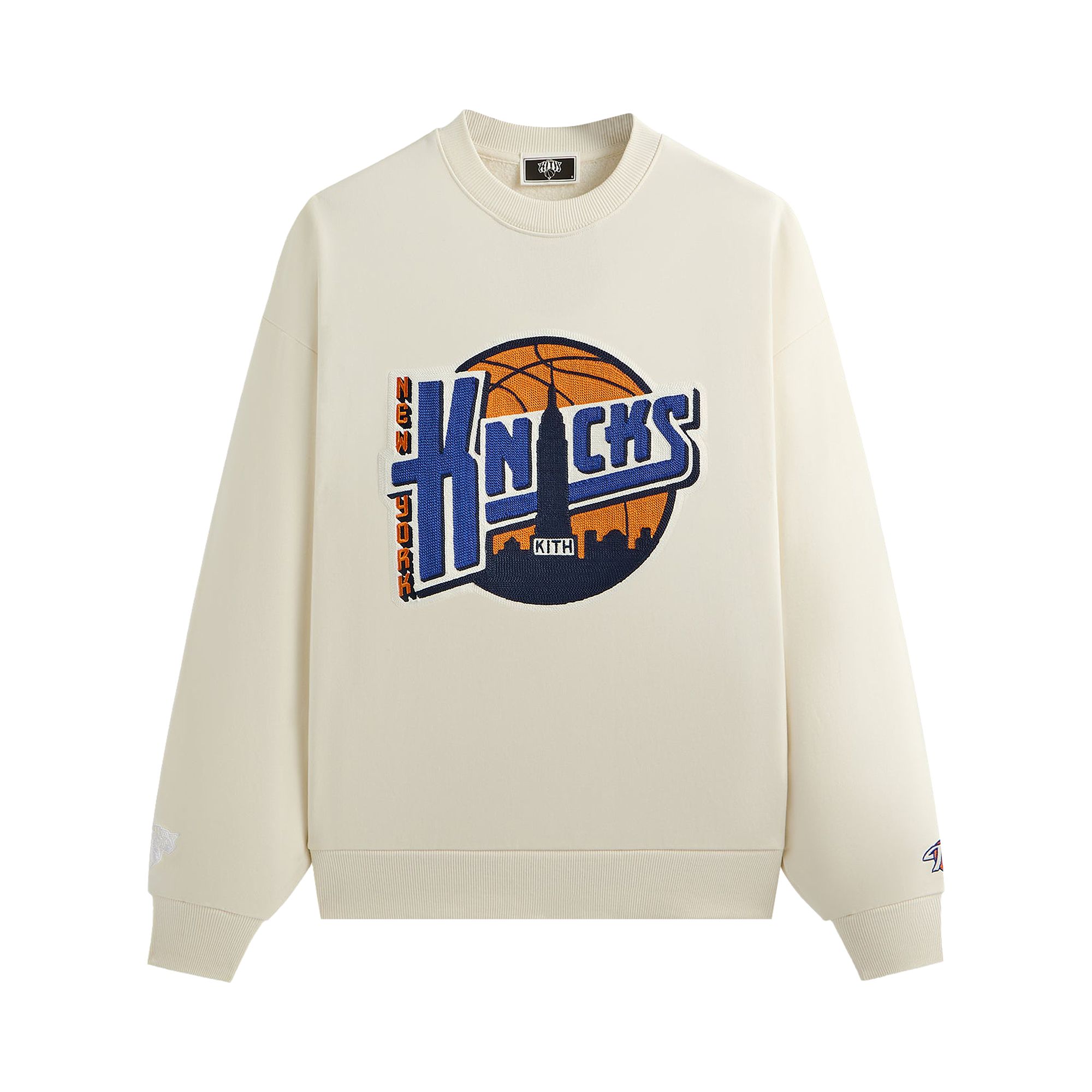 Pre-owned Kith For The New York Knicks City Vintage Nelson Crewneck 'sandrift' | Cream | Men's Size Xl