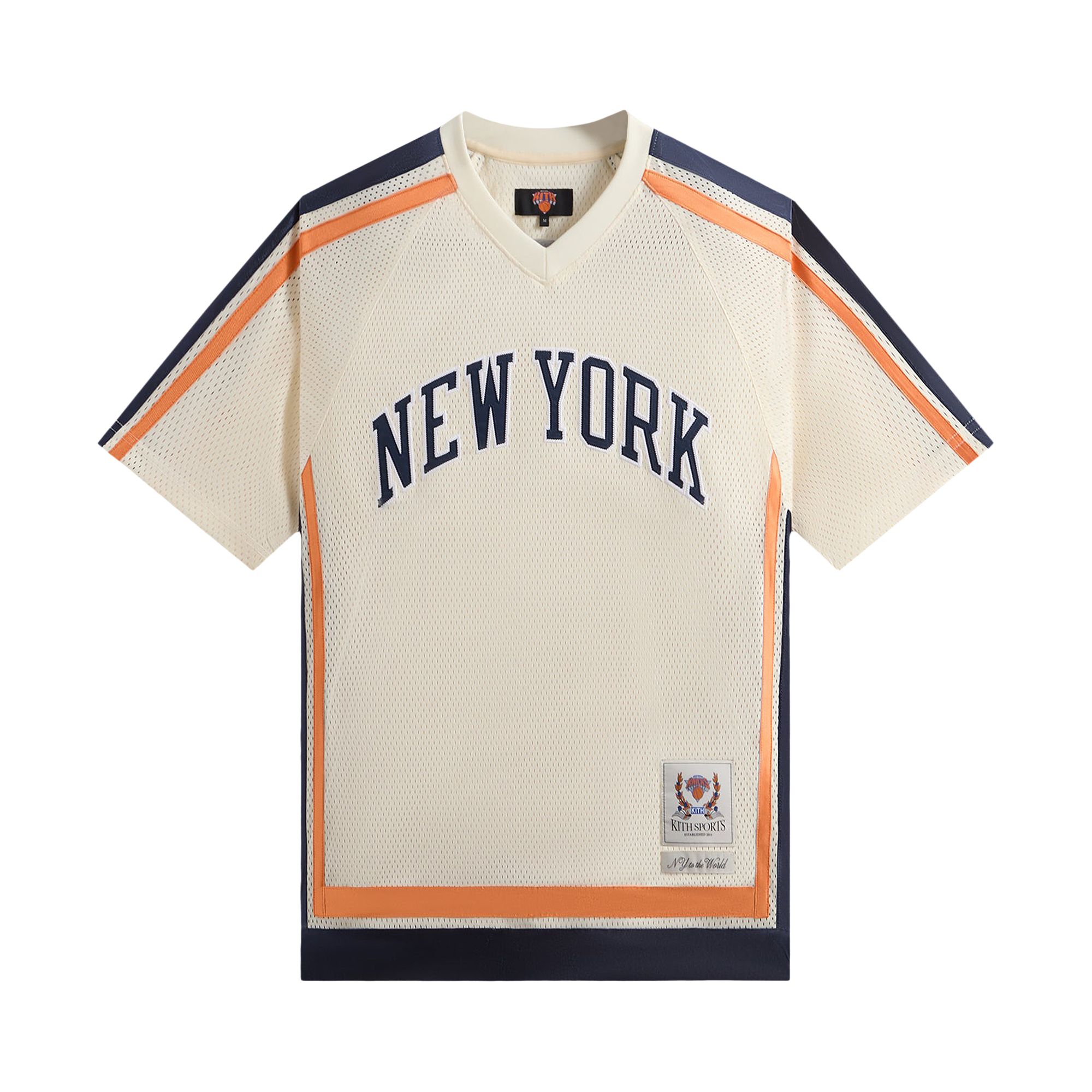 Pre-owned Kith For The New York Knicks Mesh Leon Top 'sandrift' | Cream | Men's Size S