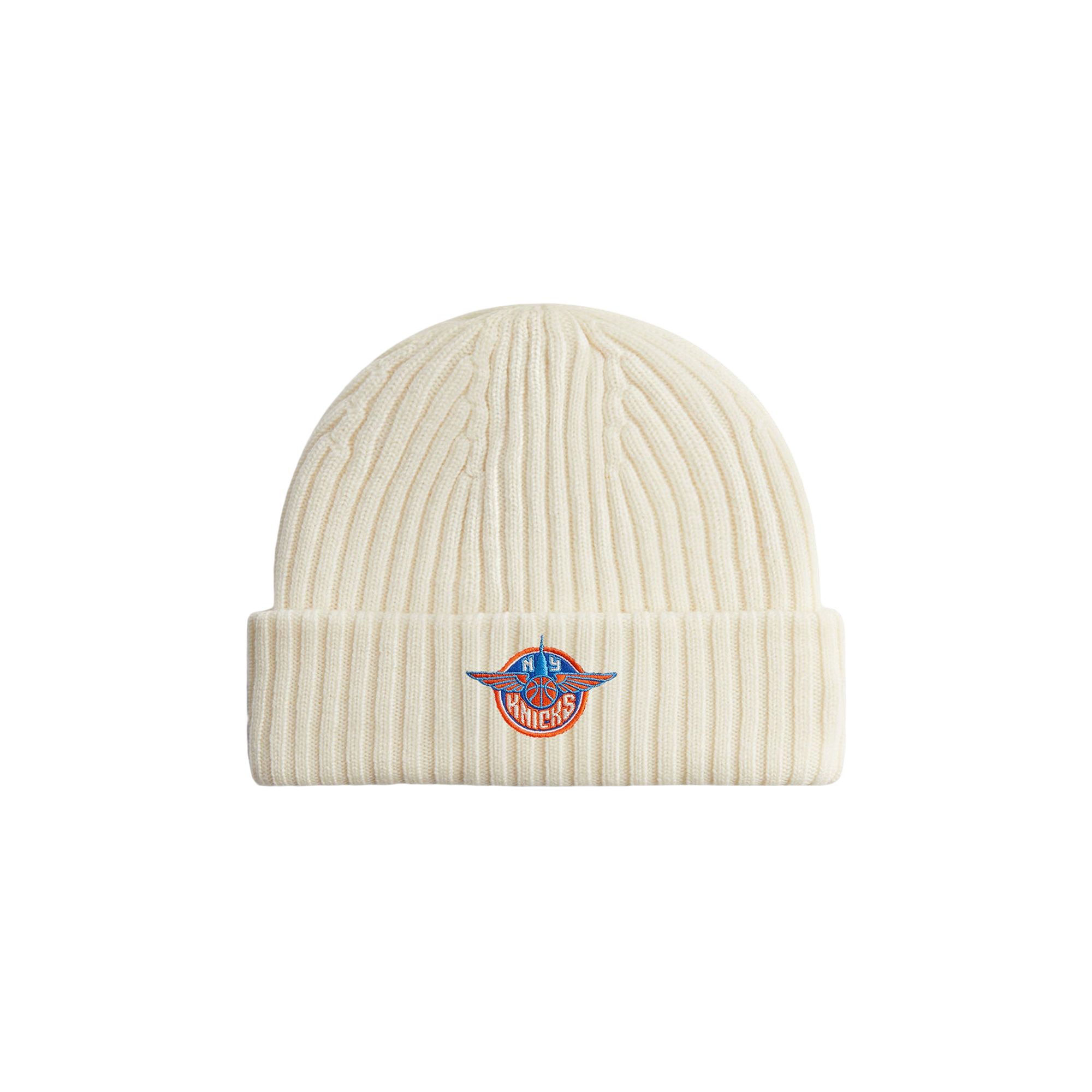 Pre-owned Kith For The New York Knicks Wings Logo Beanie 'sandrift' | Cream | Men's Size Onesize In White