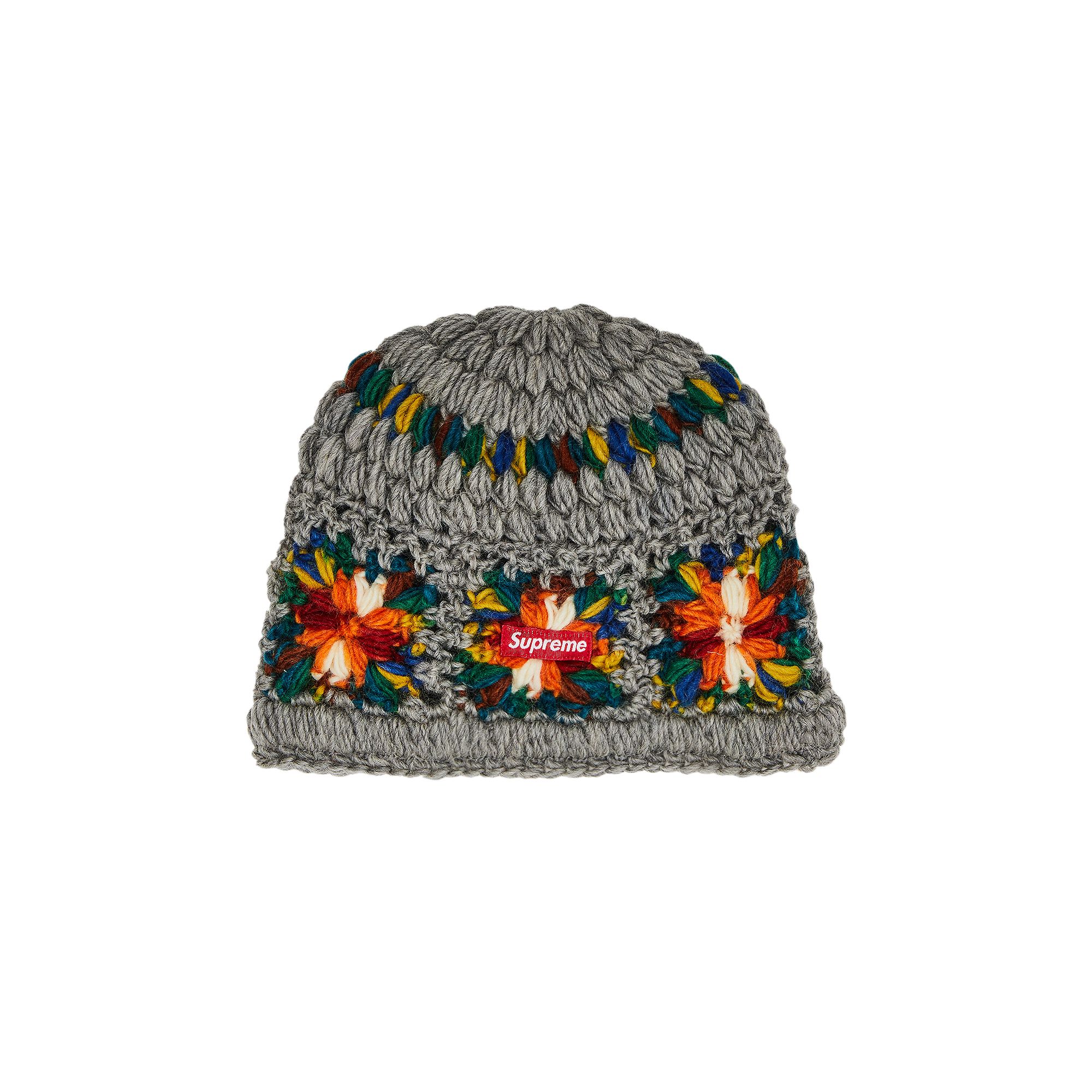 Pre-owned Supreme Crochet Beanie 'heather Grey' | Men's Size Onesize In Gray