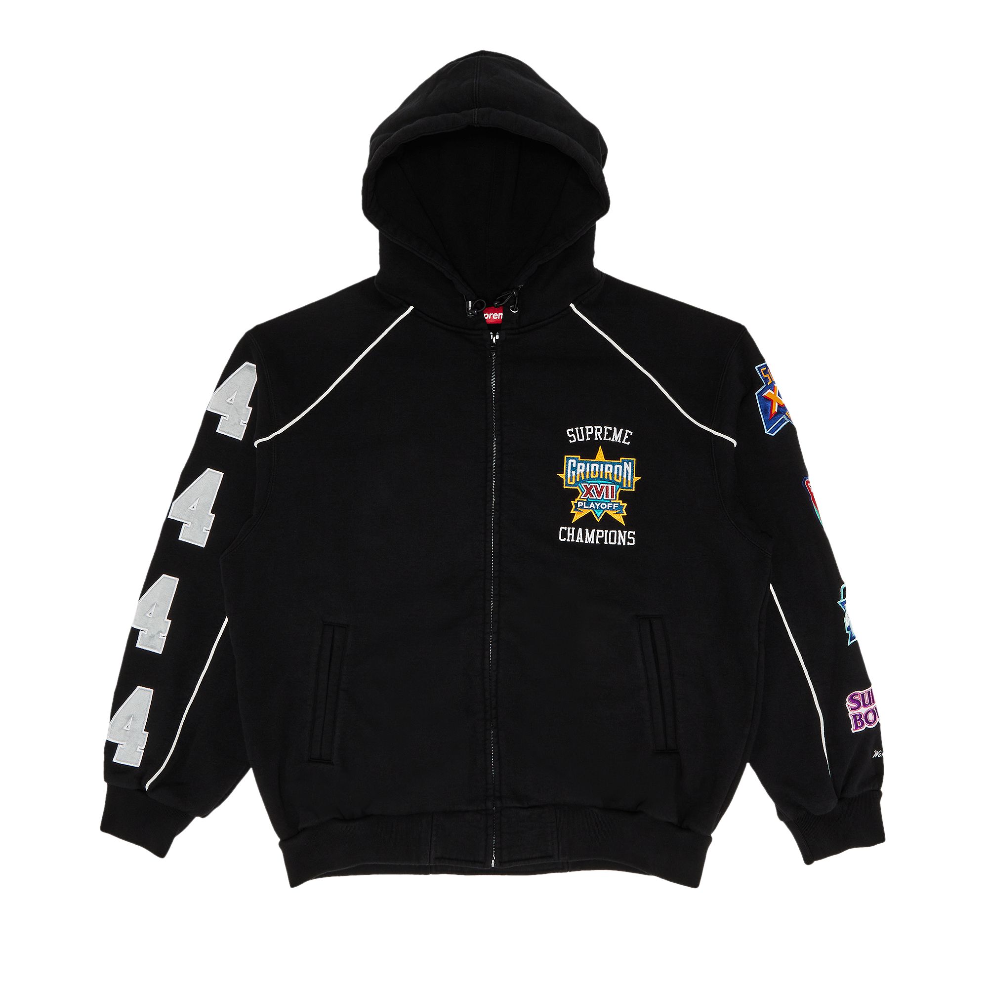 Pre-owned Supreme Playoffs Zip Up Hooded Sweatshirt 'black' | Men's Size S