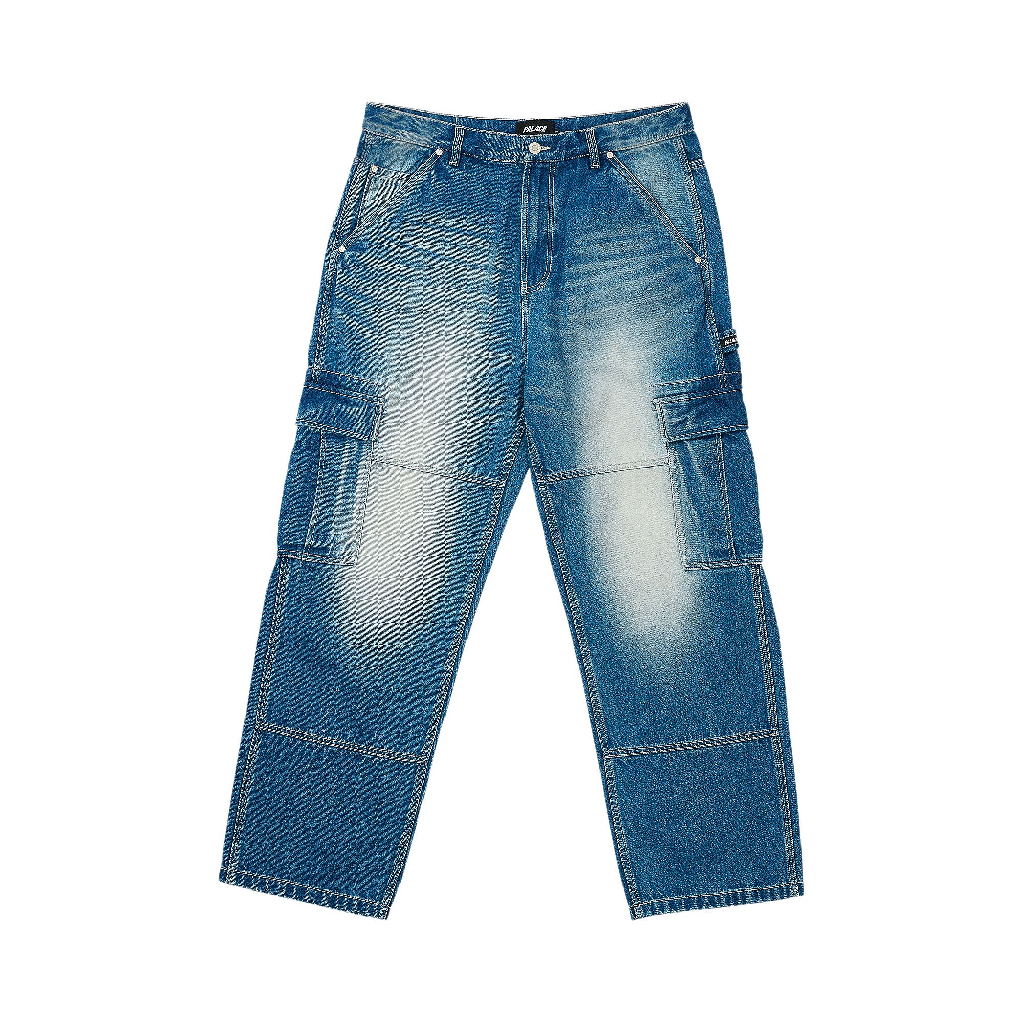 Pre-owned Palace Cargo Panel Jean 'mid Wash' | Blue | Men's Size 36