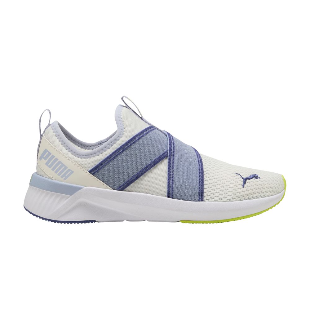 Pre-owned Puma Wmns Softride Harli Slip-on 'warm White Blue Crystal' | Cream | Women's Size 7