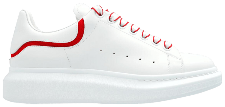 Alexander McQueen Oversized Sneaker New Tech Calf   White Red