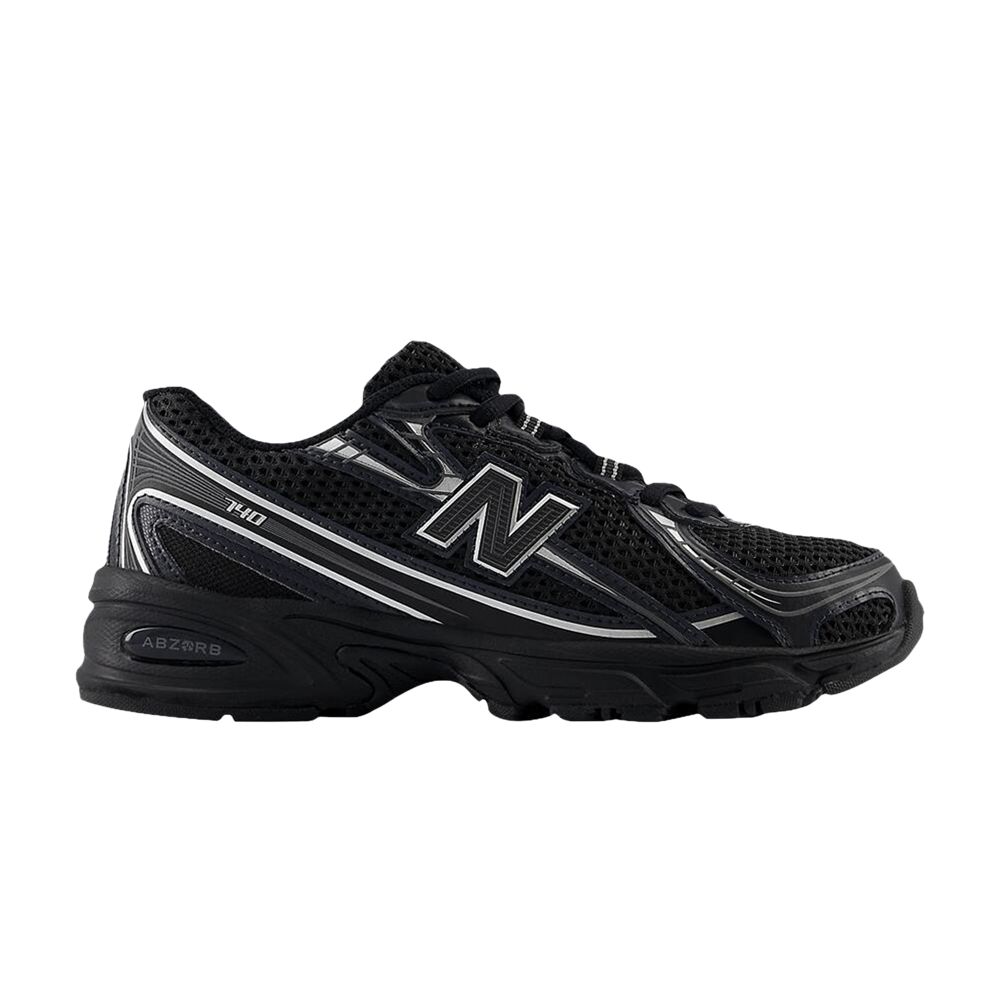 Pre-owned New Balance 740 Big Kid Wide 'black Silver Metallic' | Kid's Size 4