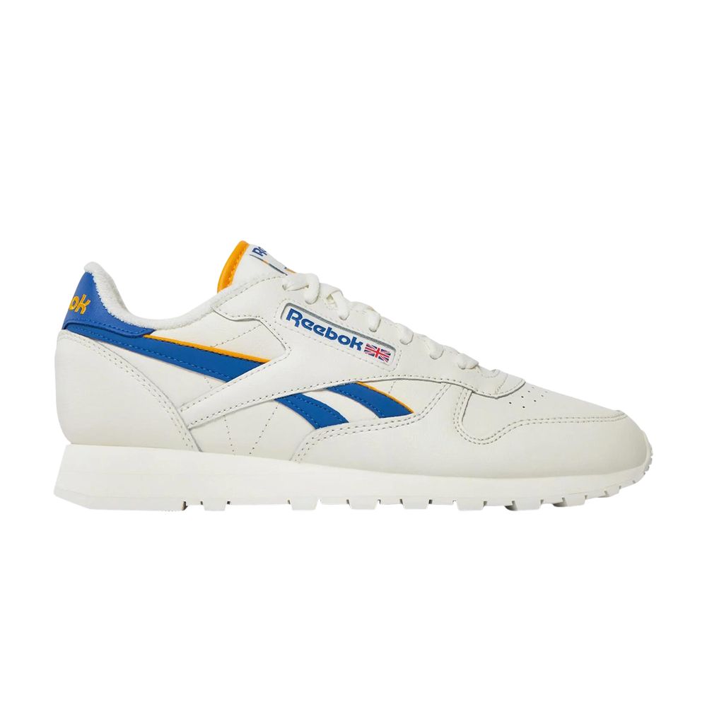 Reebok Classic Leather 'Chalk Vector Blue Gold' | Cream | Men's Size 7.5 - IF5517