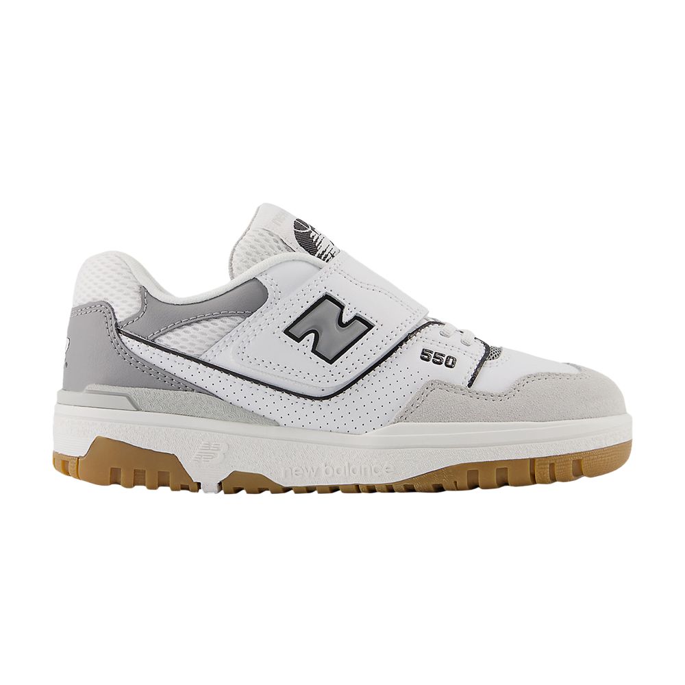 New Balance 550 Hook & Loop Little Kid 'White Slate Grey' | Kid's Size 11 - PHB550SF