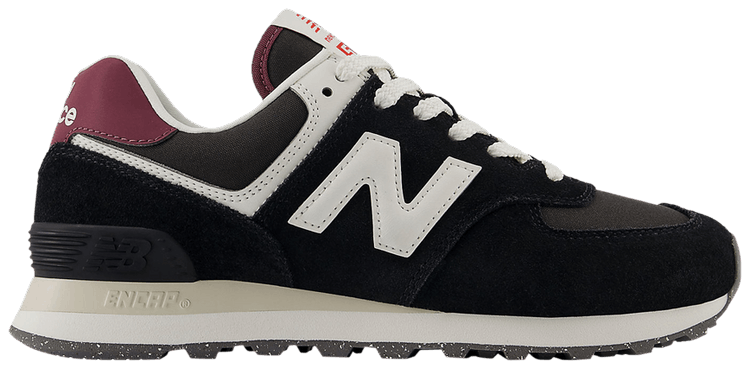 New Balance Wmns 574 Black White Maroon