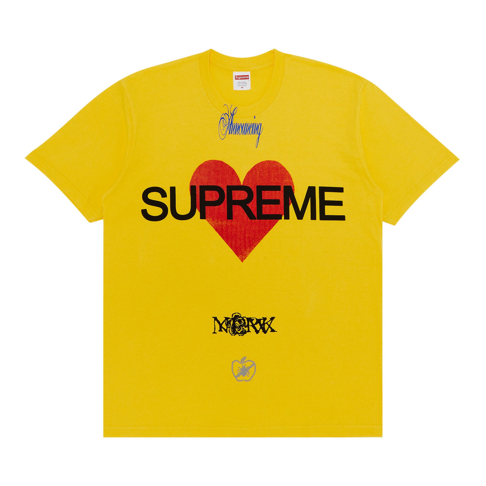 Pre-owned Supreme Announcing Tee 'yellow' | Men's Size L