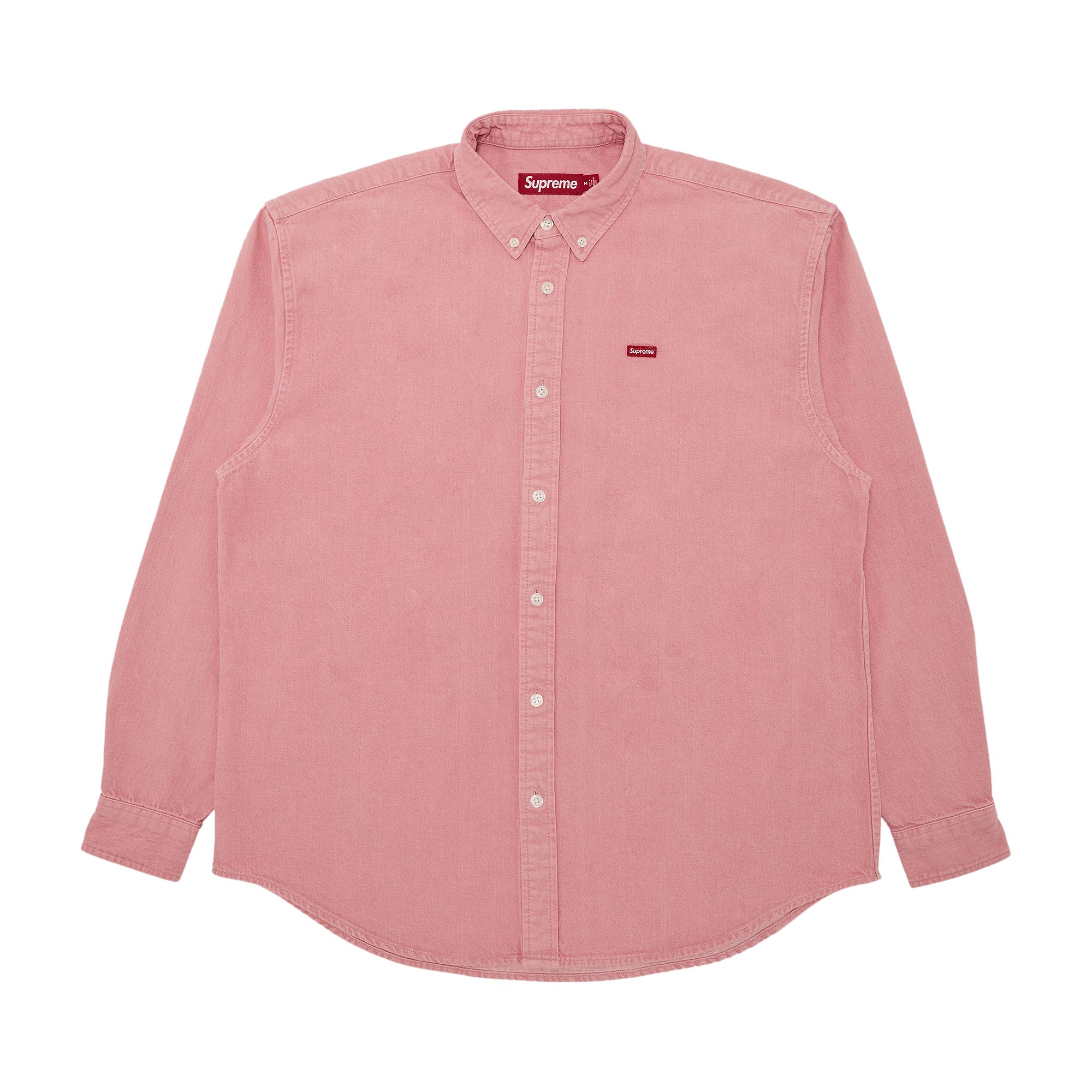 Pre-owned Supreme Small Box Denim Shirt 'pink' | Men's Size S