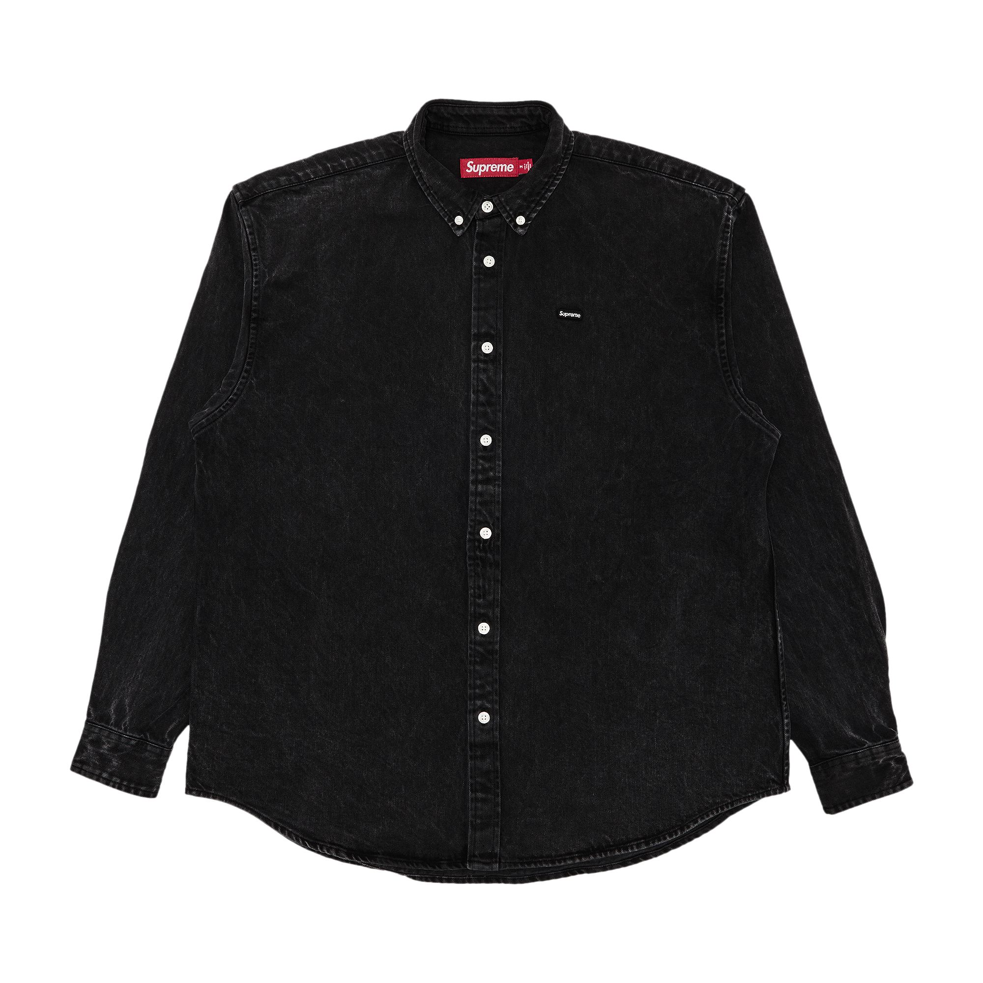 Pre-owned Supreme Small Box Denim Shirt 'black' | Men's Size L