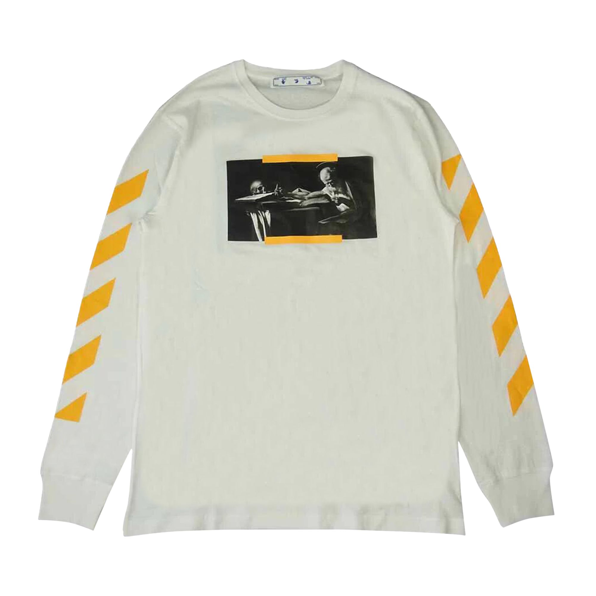 Pre-owned Off-white Caravaggio Painting Print Long-sleeve Tee 'white/yellow' | Men's Size Xs
