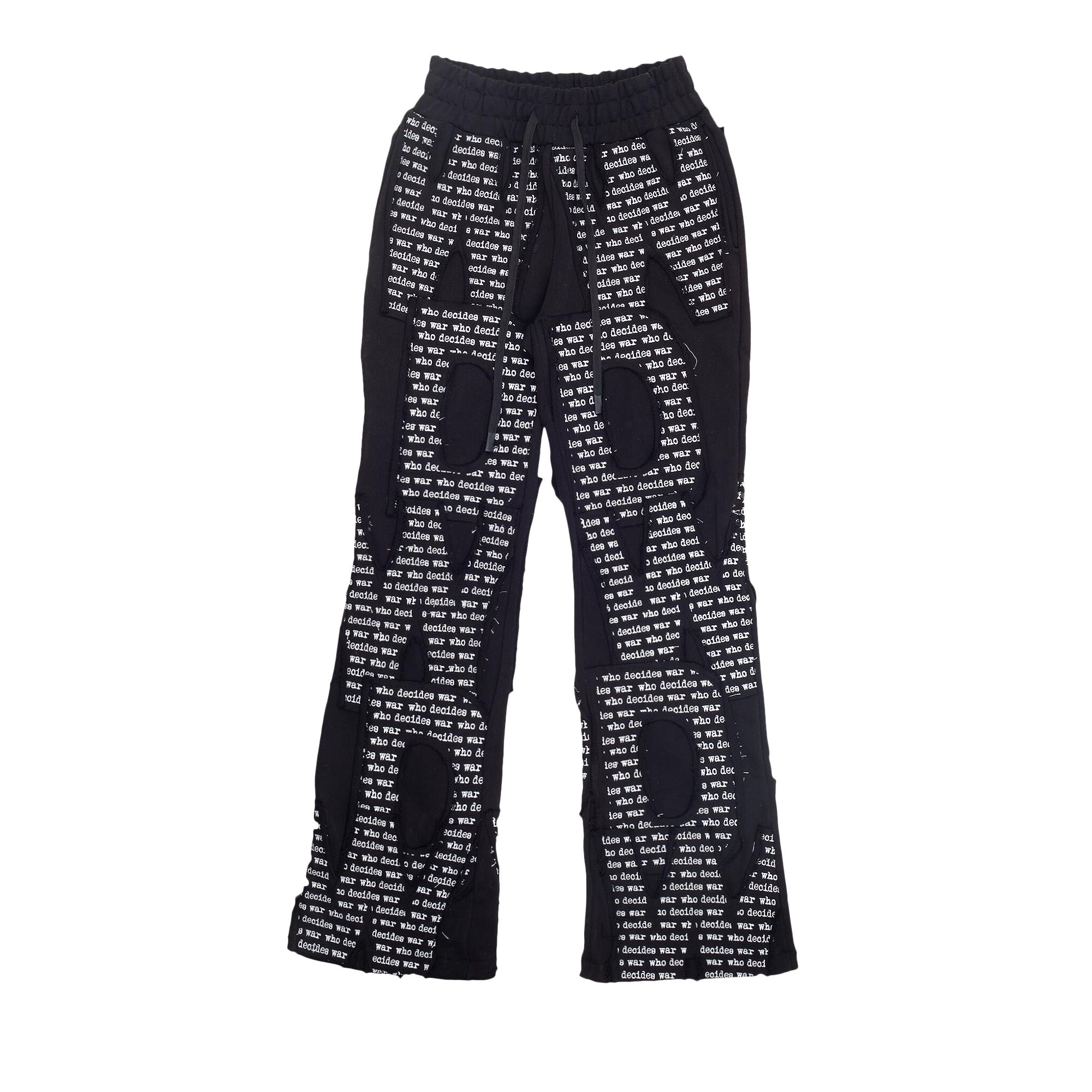 Pre-owned Who Decides War Overlay Sweatpant 'coal' | Black | Men's Size 36