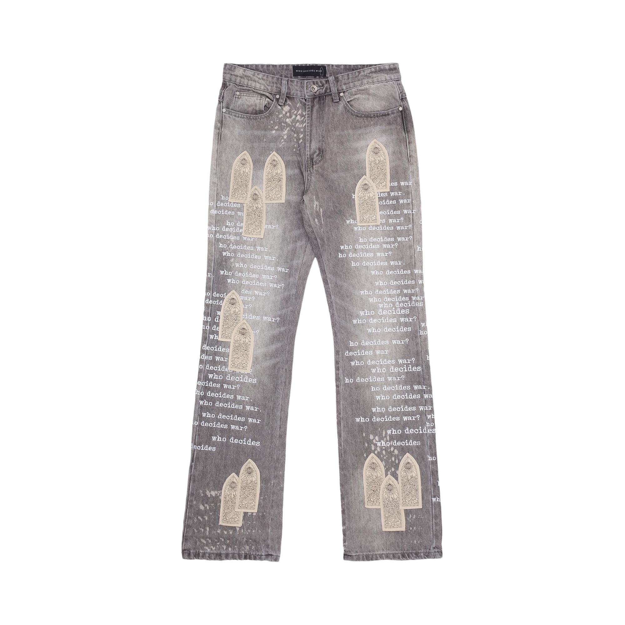 Pre-owned Who Decides War Scripture Denim 'vintage Grey' | Men's Size 34 In Gray