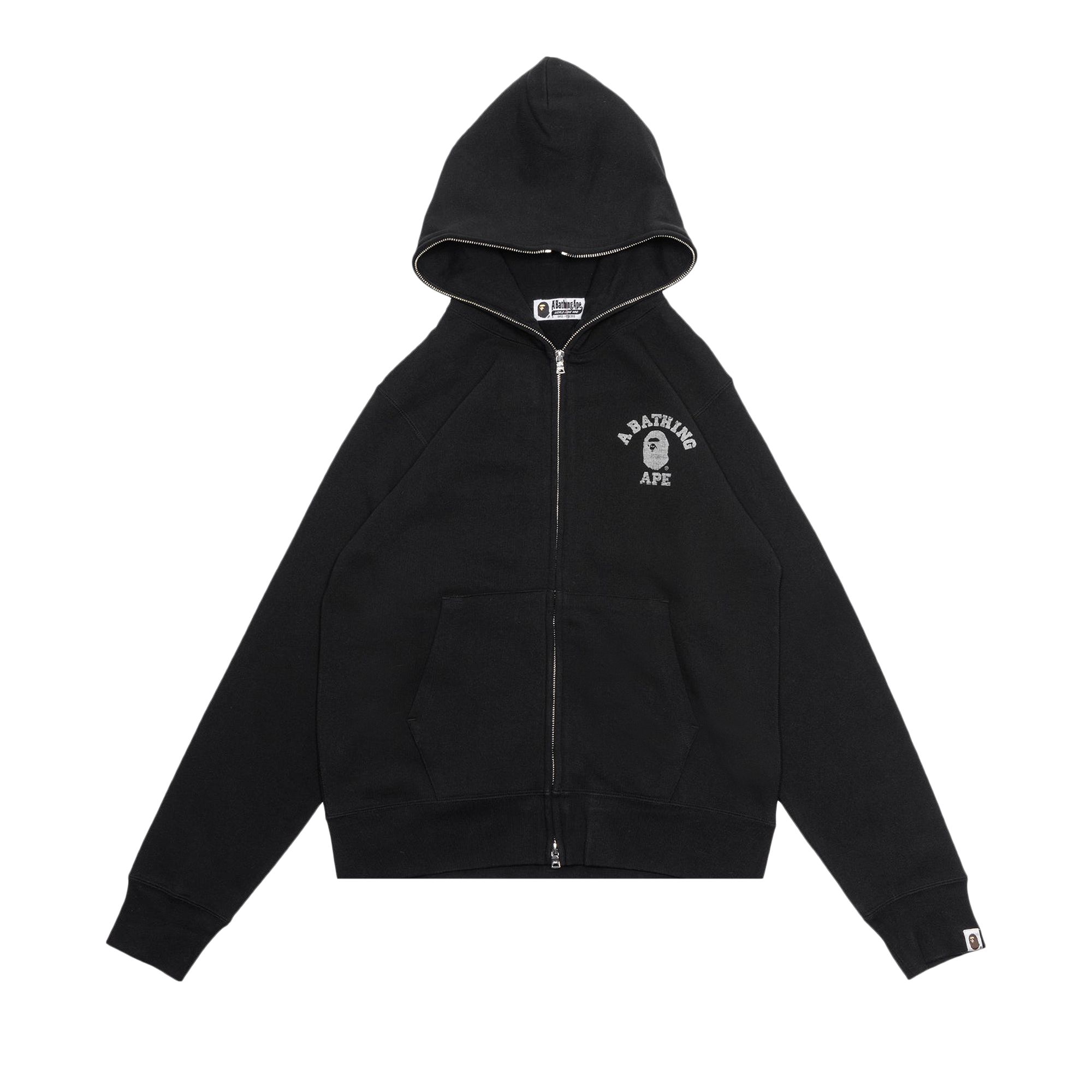 Pre-owned Bape Over Print Full Zip Hoodie 'black' | Men's Size L