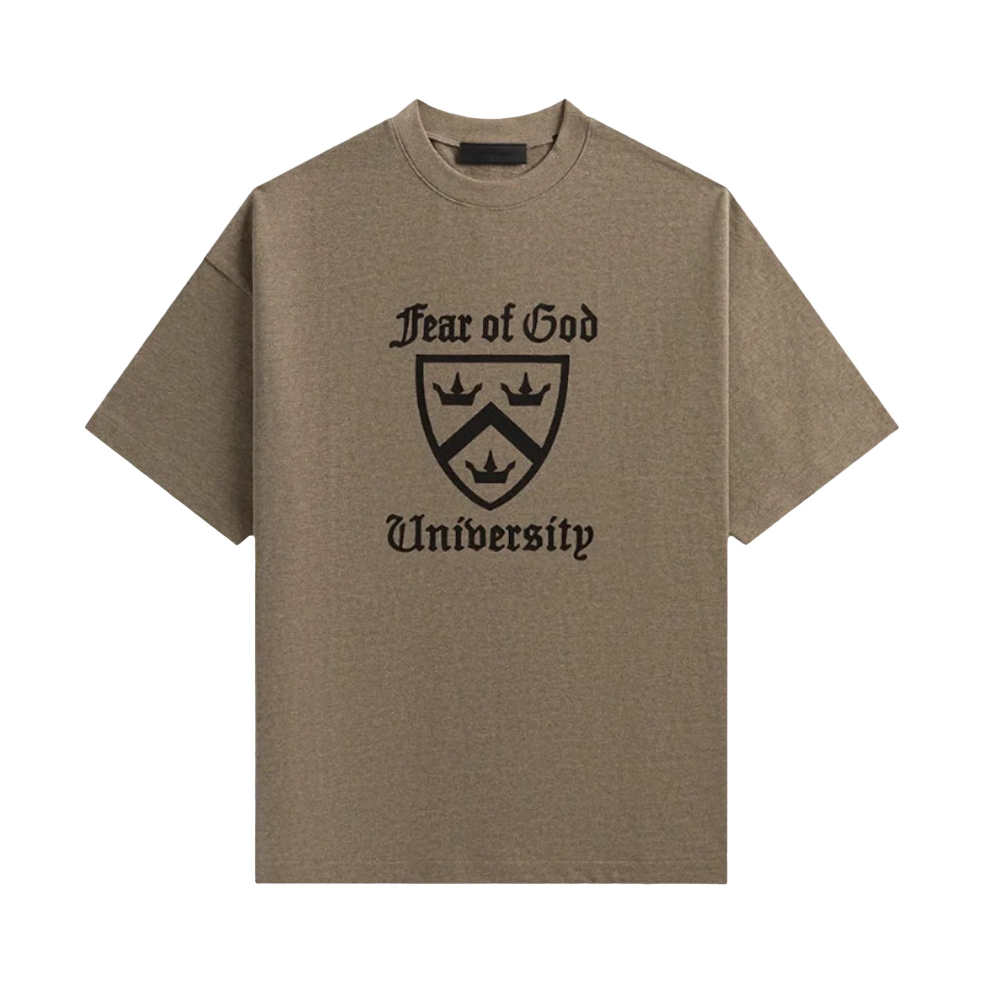 Pre-owned Essentials Fear Of God Heavy Crewneck Tee 'heather Grey' | Men's Size Xxs